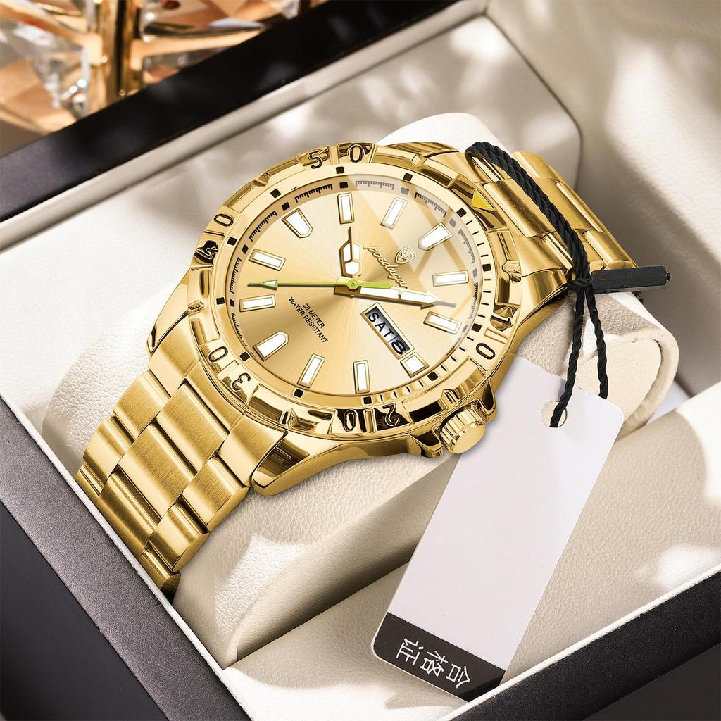 POEDAGAR Кварцевые мужские часы водонепроницаемые светящиеся дата недели мужские часы военные мужские часы из нержавеющей стали спортивные мужские часы