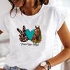 (Asian Size) Women Print Horse Love Animal Trend Cute Lady Tee Top Clothing Casual Short Sleeve Fashion Tshirt  Female Graphic T-shirt