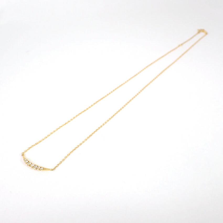 [Использовано] бриллиантовое колье agete K18YG /g424-34