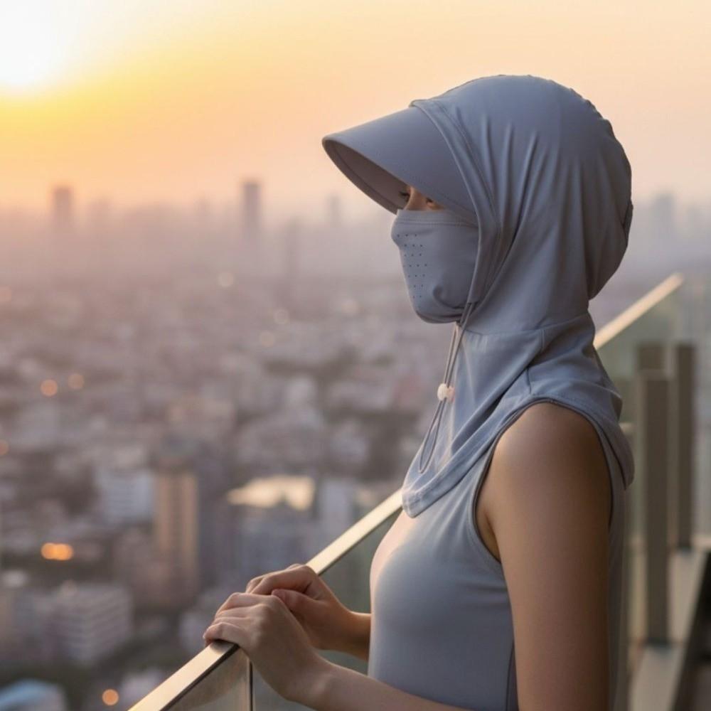Ice Silk Balaclava Hat Dual Use Sunscreen Full Face Cover Thin Cycling Sun Protection Mask  Hiking