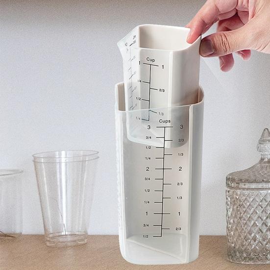 Силиконовая мерная чашка Yousheng с двойной шкалой, для выпечки и готовки, гибкий носик, удобная ручка, безопасна для микроволновой печи и посудомоечной машины, кухонные принадлежности