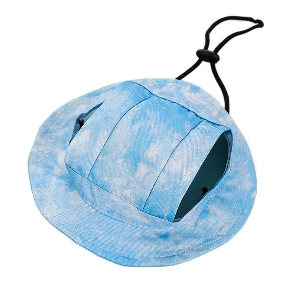 Бейсболка с отверстием для ушей для кошек, регулируемая шляпа от солнца для домашних животных, цветная шляпа от солнца для кошек и собак, летняя