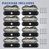 8Pcs Amber White Surface Mount Emergency Strobe Lights For Trucks, Ultra Slim Grille Warning Flashing Light Bar For Vehicles/Car