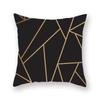 45X45CM Luxury Gold Black Pattern Decorative Irregular Geometric Pillowcase Marble Stripe Design Wedding Bedding Home Decor