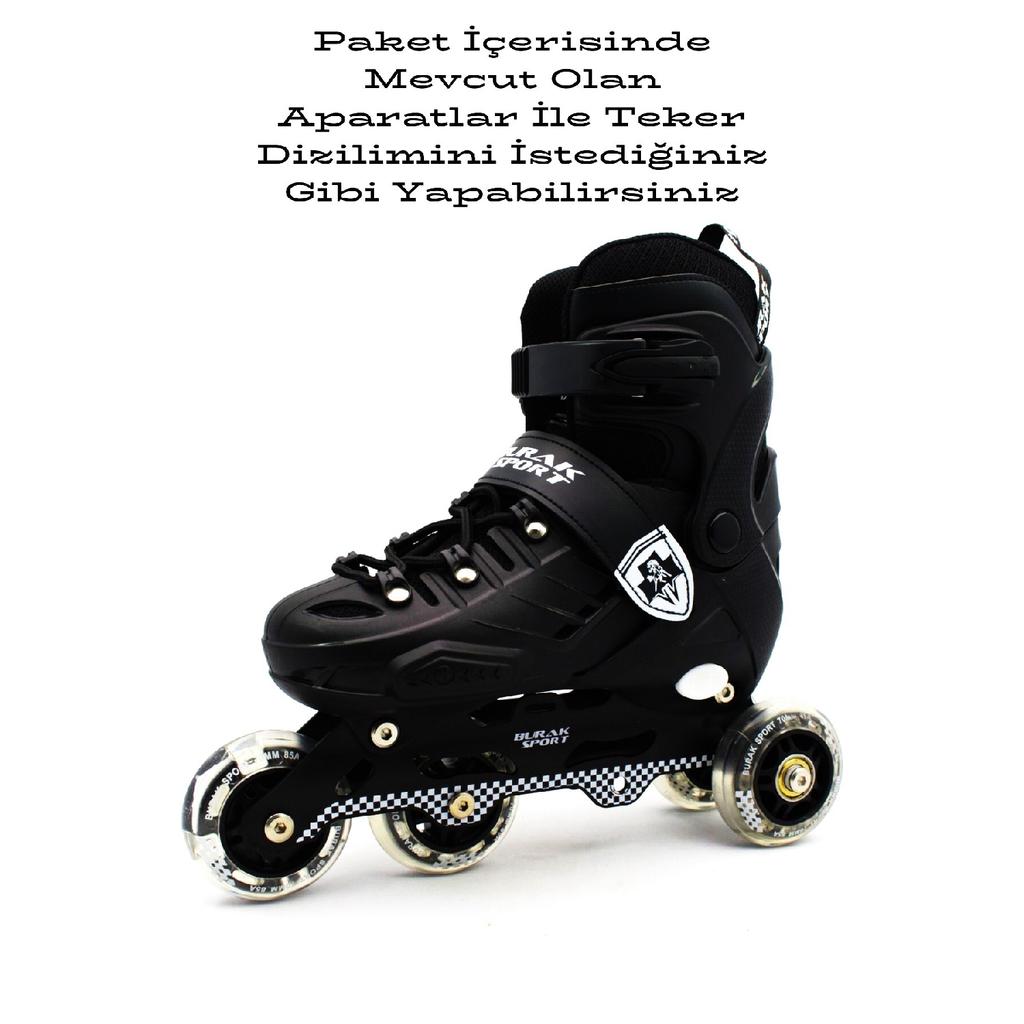 Профессиональные регулируемые коньки для детей и взрослых с силиконовыми колесами и подсветкой