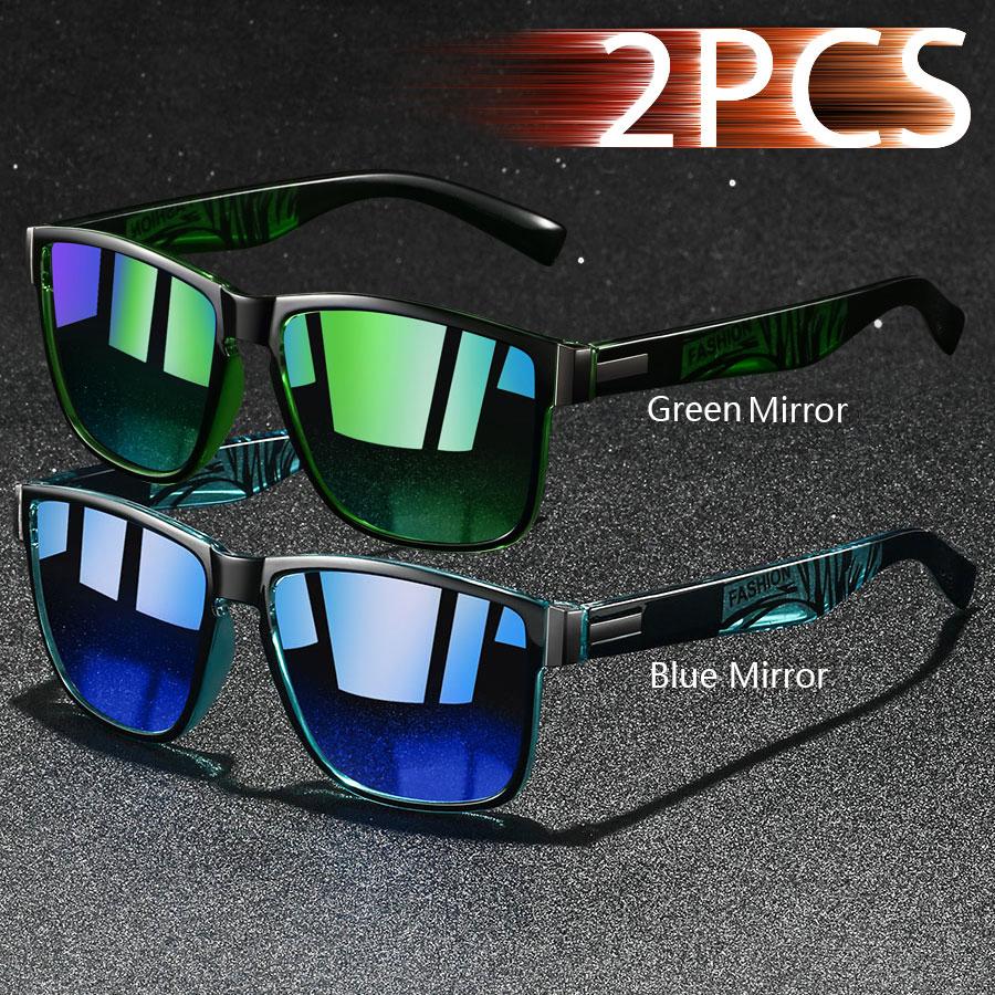 Модные винтажные квадратные унисекс солнцезащитные очки для вождения и рыбалки мужские и женские люксовые брендовые дизайнерские солнцезащитные очки с антибликовым покрытием UV400