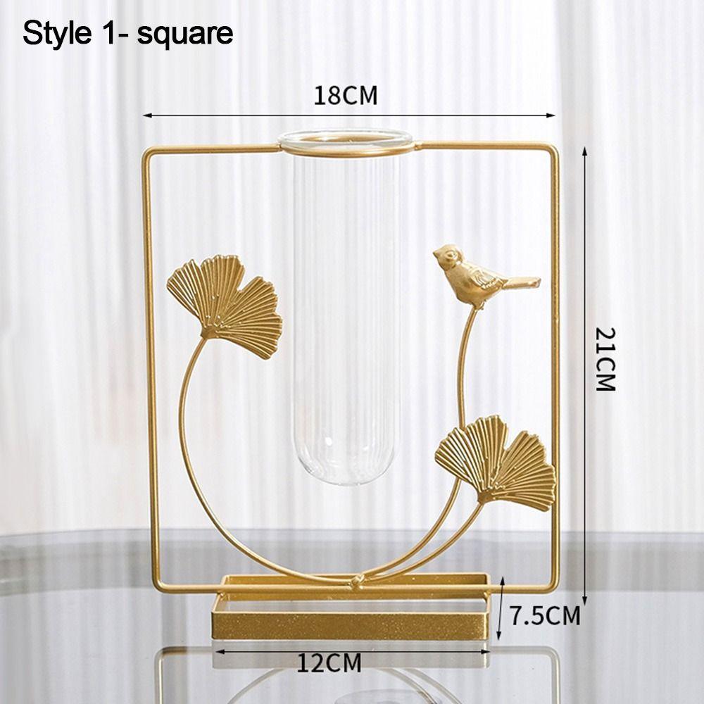 Plant Flower Pot Wedding Decoration Vases Metal Hydroponic Vase Ornaments