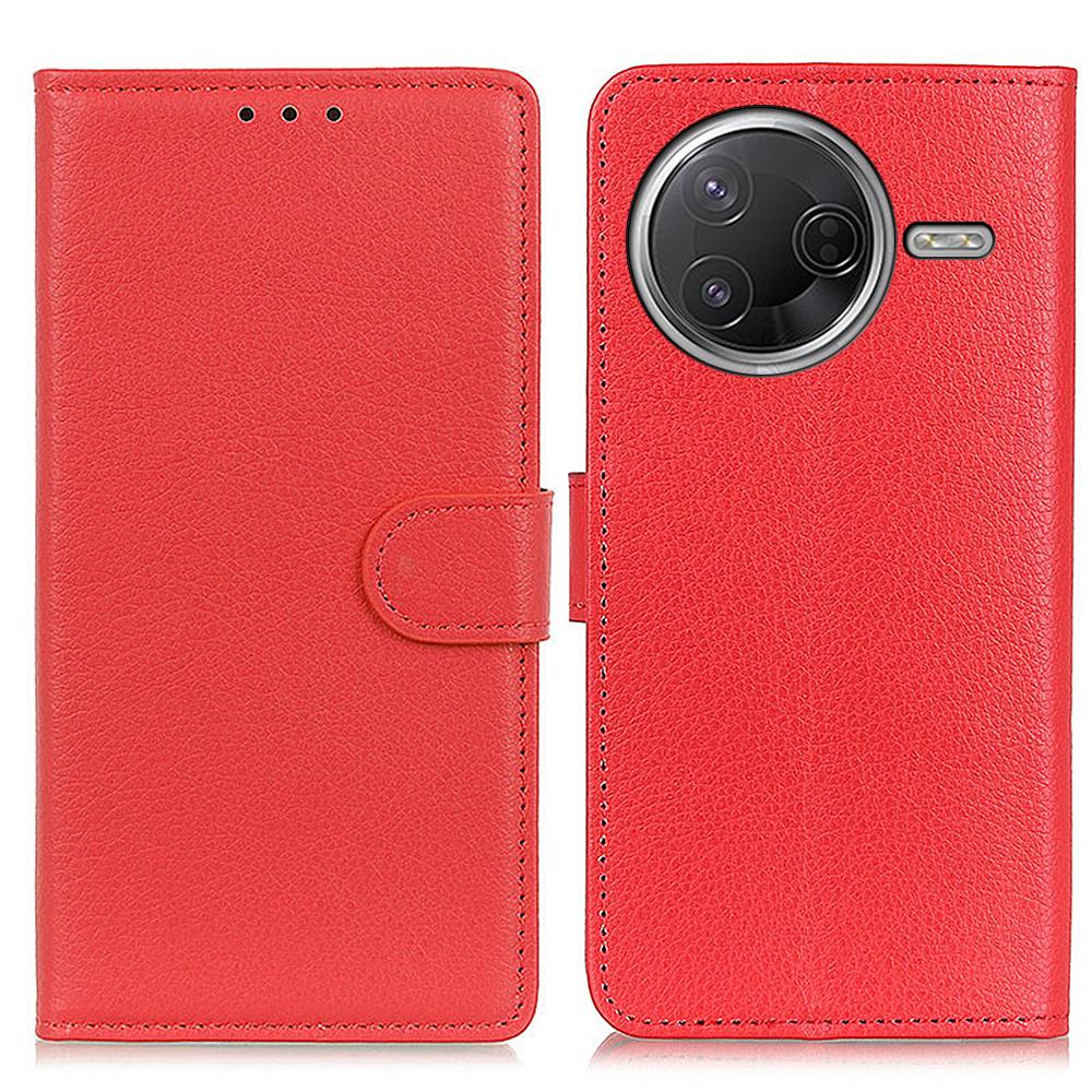 Чехол-кошелек для Xiaomi Poco F7 Pro 5G/F7 Ultra 5G/Redmi K80 Pro 5G/K80 5G из ПУ кожи с текстурой личи