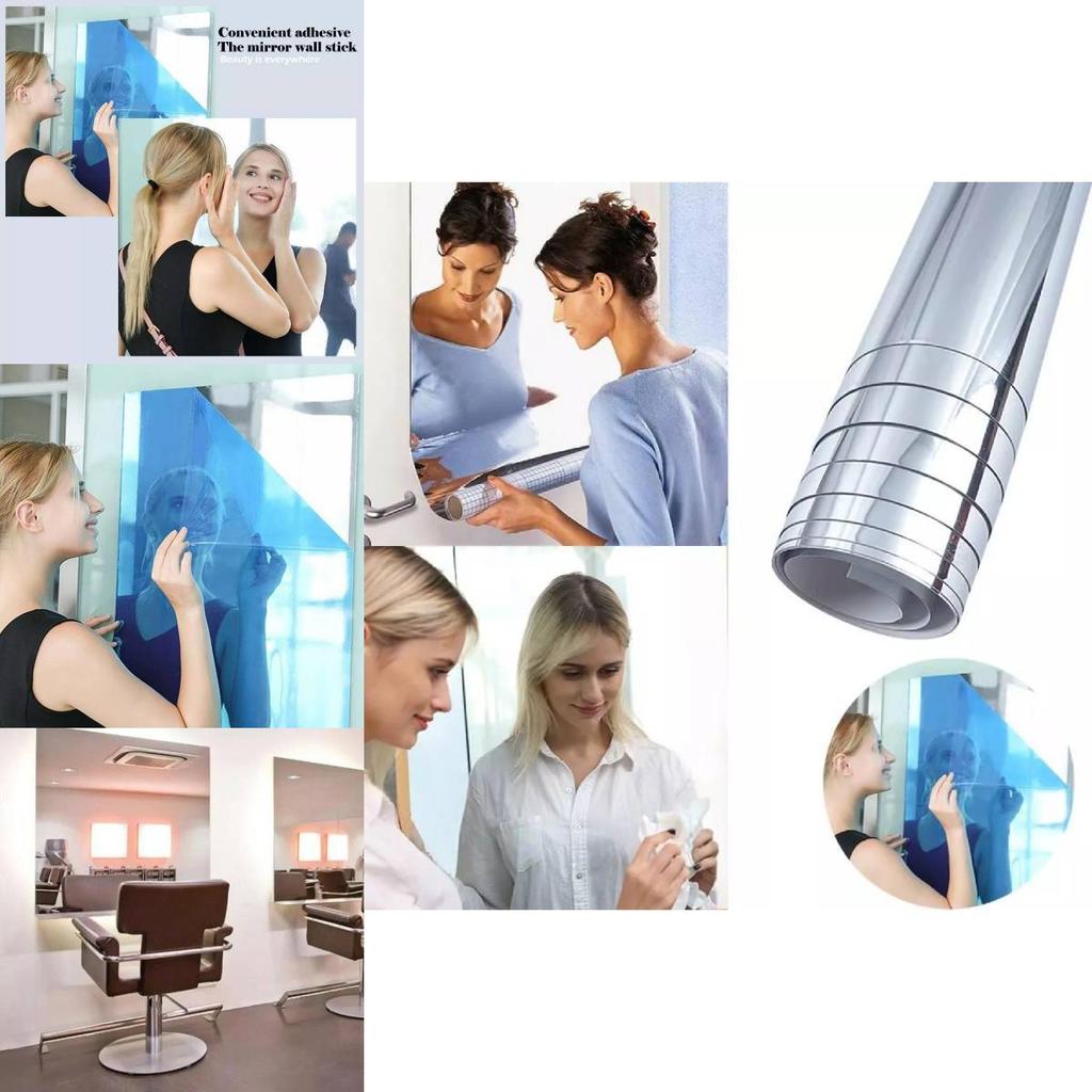 Самоклеящиеся зеркальные наклейки на стену Мягкое зеркало Декоративная светоотражающая пленка для декора дома