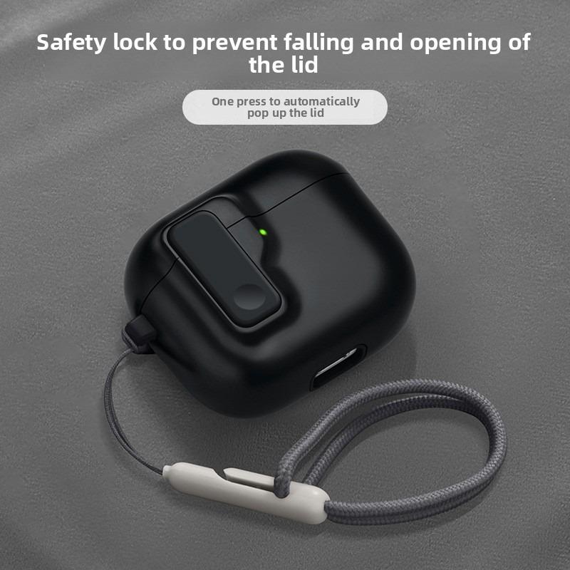 Подходит для чехла для наушников AirPods 4-го поколения Apple AirPodspro 2-го поколения Беспроводной Bluetooth Кнопочный Чехол для наушников Мягкий чехол