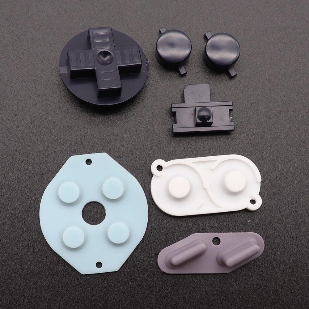 Многоцветные кнопки для Gameboy Classic GB Кнопки для GBO DMG DIY для Gameboy Кнопки AB и резиновые токопроводящие кнопки D-pad