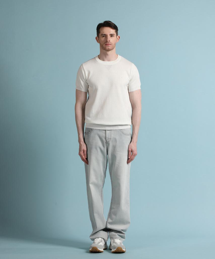 PANICALE White Linen Blend Round Knit
