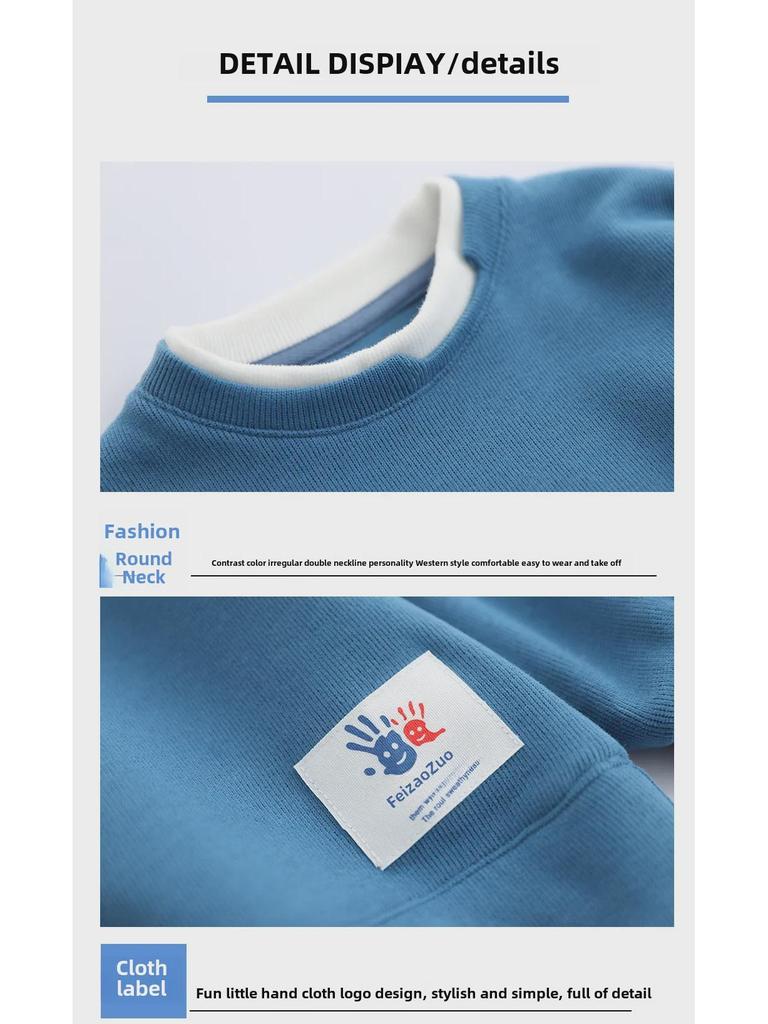 Свитшот с коротким рукавом для мальчиков в корейском стиле — мода 2022 года, дизайн «два в одном»