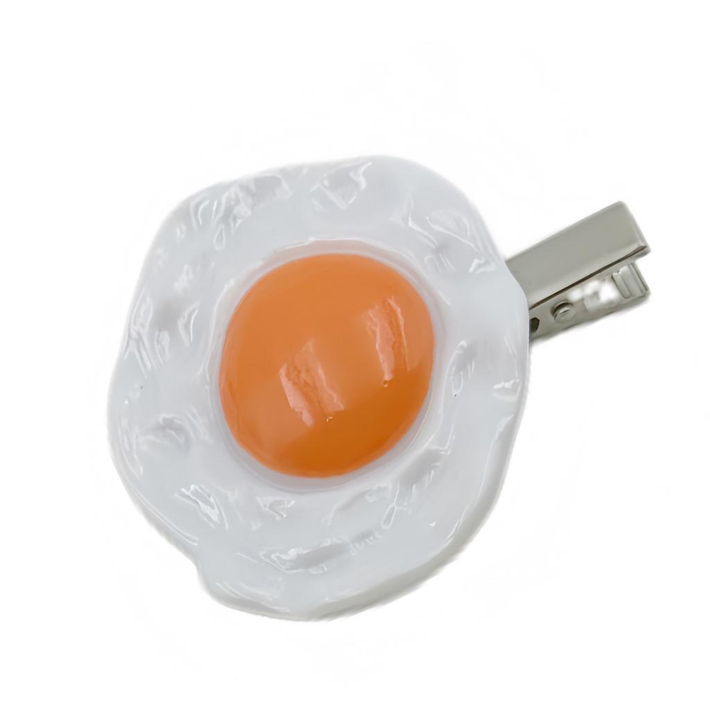 Милая заколка для волос в виде сердца из жареного яйца, креативный аксессуар для женщин, девушек, для вечеринки, на каждый день