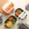 Single Double-layer Lunch Box Portable Compartment Fruit Food Box Microwave Lunch Box With Fork And Spoon Picnic Fresh Box
