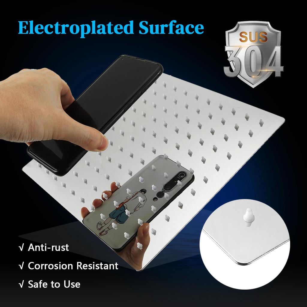 Ультратонкая лейка для тропического душа, серебристая, из нержавеющей стали, квадратная, 8/10/12 дюймов, лейка под давлением, большая лейка для душа