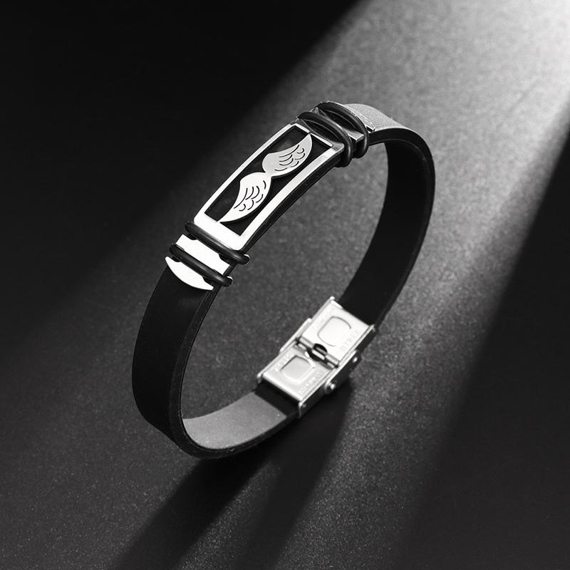 Готический титановый стальной браслет-манжета с застежкой для мужчин и женщин, крутые украшения для рук, простой черный браслет, праздничный подарок, аксессуары для браслета