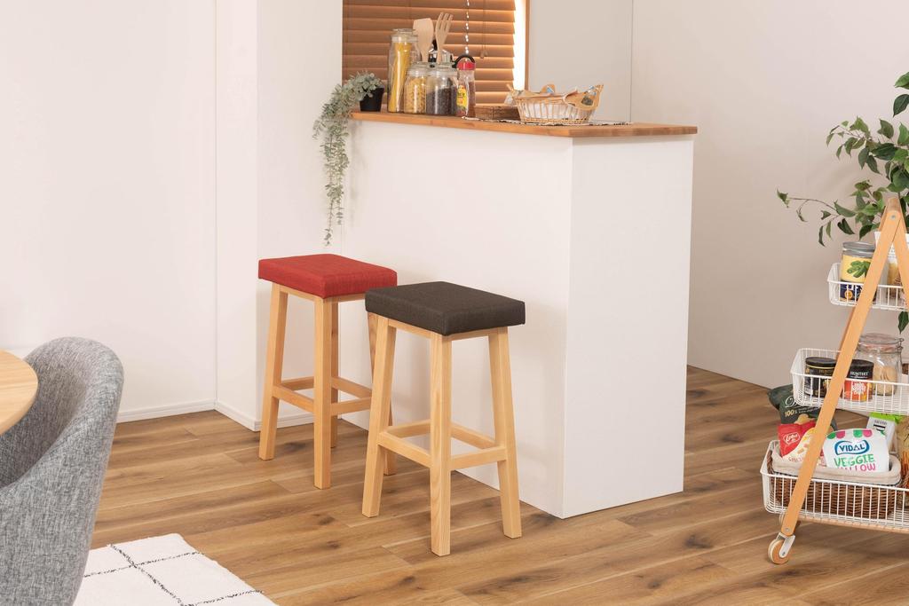 AZUMAYA Bambi High Stool, Brown, CL-789CBR