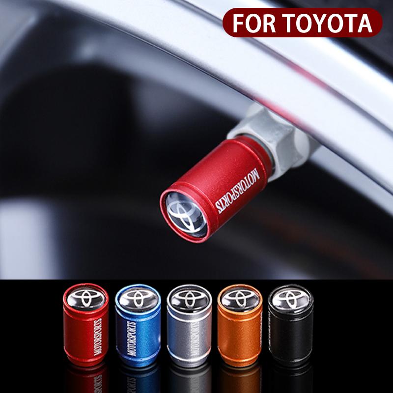 4 шт. Матовые колпачки на ниппель колеса автомобиля для Toyota RAV4 Corolla Camry Frontier Supra C-HR Hilux Tacoma PradoCorolla CHR Аксессуары