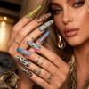 Flower Nail Foils Stripe Pattern Nail Decals Professional Nail Art Stickers  Nail Decoration