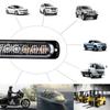 12 LED Strobe Warning Light  Police Lights Tail Lamp Led Side Light 18 Flashing Modes for Car Truck Light 12V 24V White Yellow