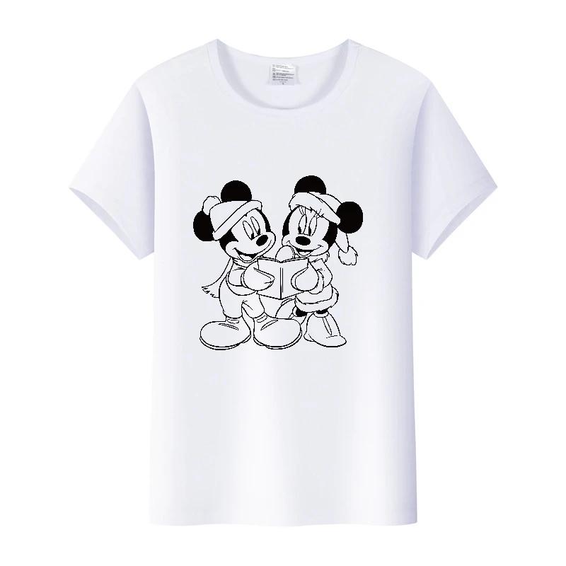Vintage Disney Cartoon Men Tshirt Tops Summer Blouses Women Short Sleeve T-shirt Gothic Tee Ladies Mickey Mouse Graphic Clothes