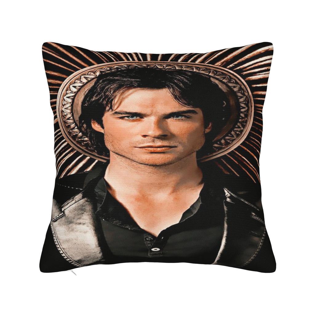 Печать с изображением Дэймона Сальваторе Наволочка Чехол для подушки Подушки Теплый домашний декор На молнии Разные размеры