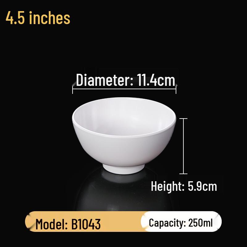 Набор квадратных меламиновых мисок: Идеально для хот-пота, соусов, риса, каши и супа - для коммерческого и ресторанного использования.