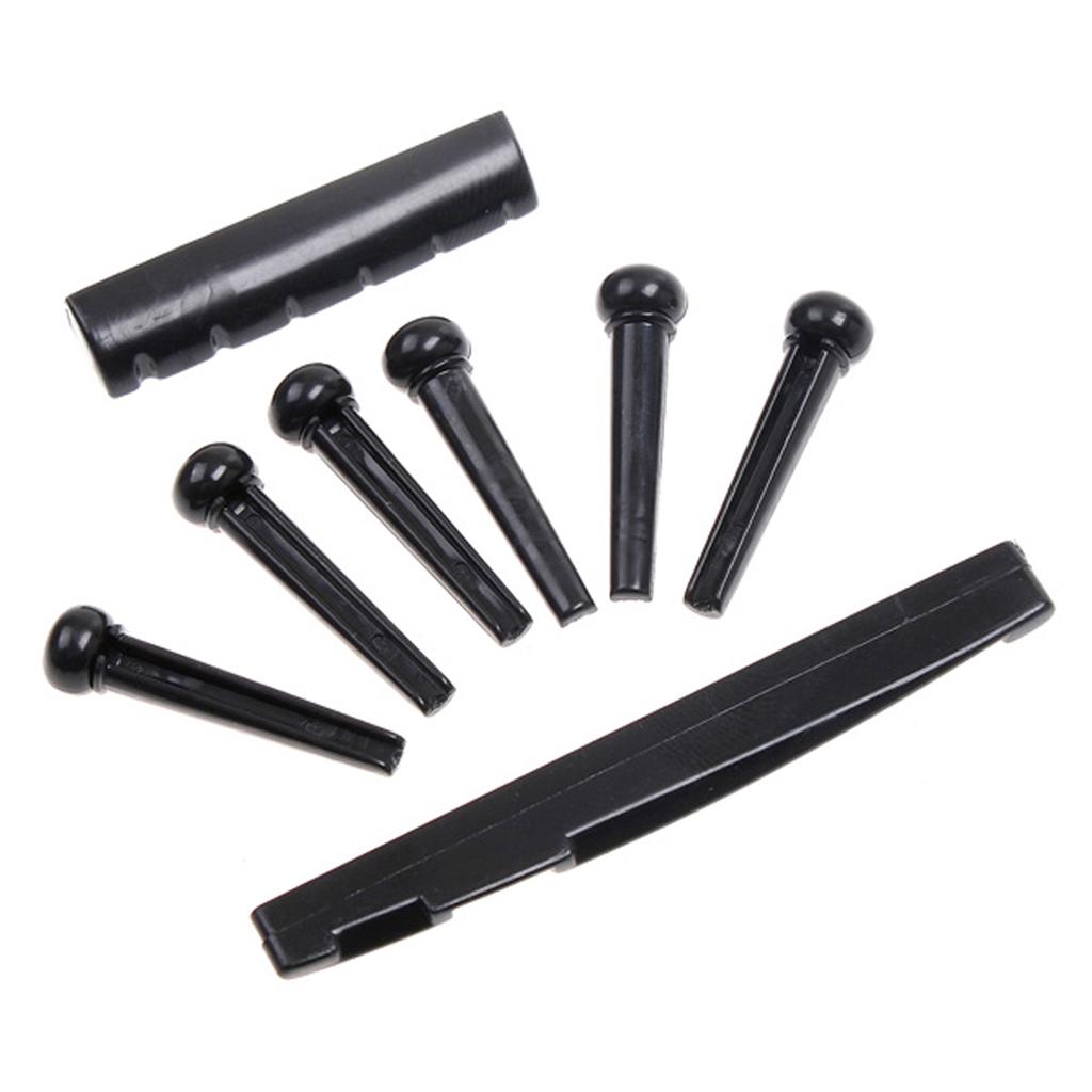 Classic Acoustic Guitar Bridge Pins Set Guitars Pins Saddle Nut Kit Guitar Parts Musical Instrument