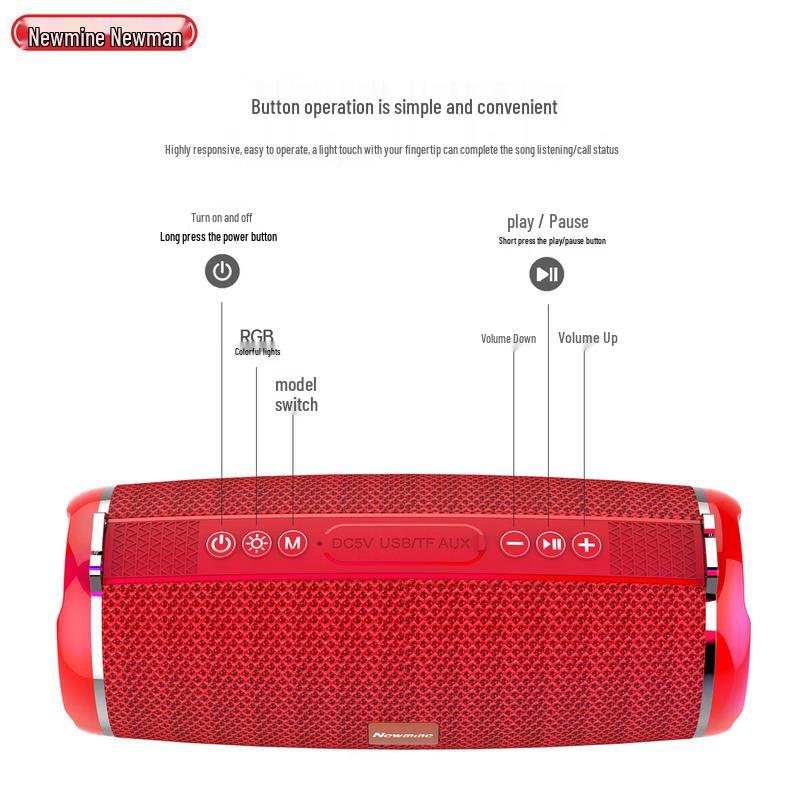 Newman BT33 Portable Wireless Bluetooth Speaker CN plug (adapter included)