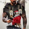 Funny Santa Claus Christmas T-Shirts 3d Print  Tops Tees Mens Shirts Summer Holiday Casual T-Shirts