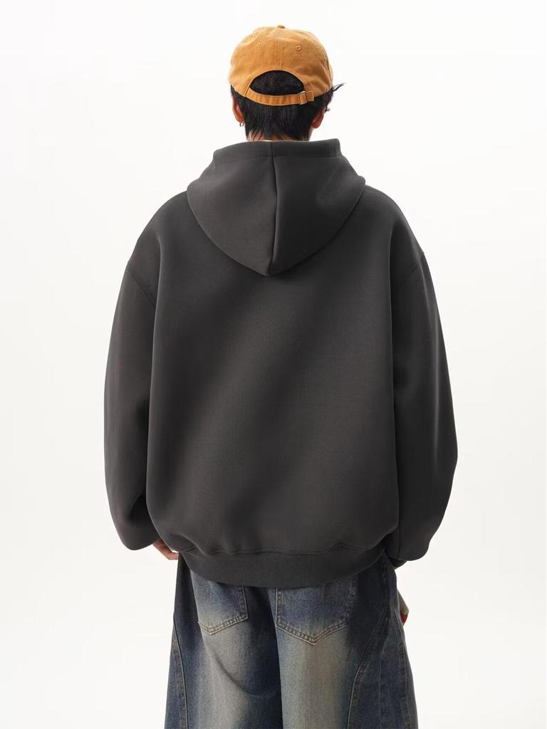 Унисекс худи колор-блок осенних цветов: Спортивная куртка свободного кроя в стиле колледжа на двойной молнии