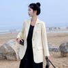 Весна и осень женский маленький блейзер корейский стиль свободный новый повседневный костюм костюм британский стиль топ