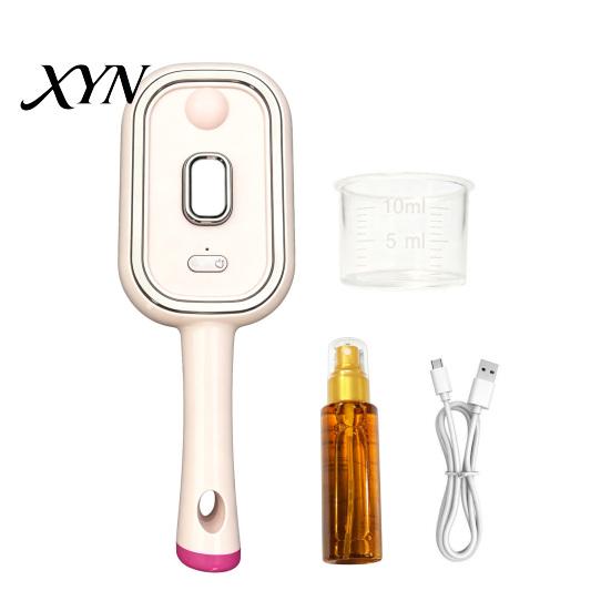 Fine Steam Output Brush Electric with Essence & Measuring Cup, Rechargeable Anti-Static Scalp Massaging Comb Massager Spray Brush, Frizz Control Hair