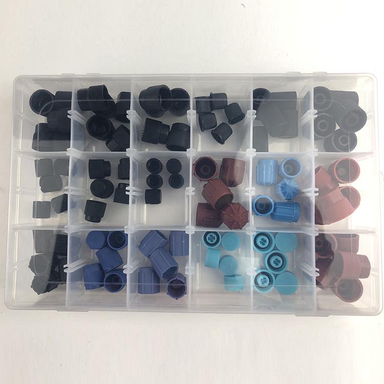 Universal Car AC Valve Caps - High & Low Pressure Compatible