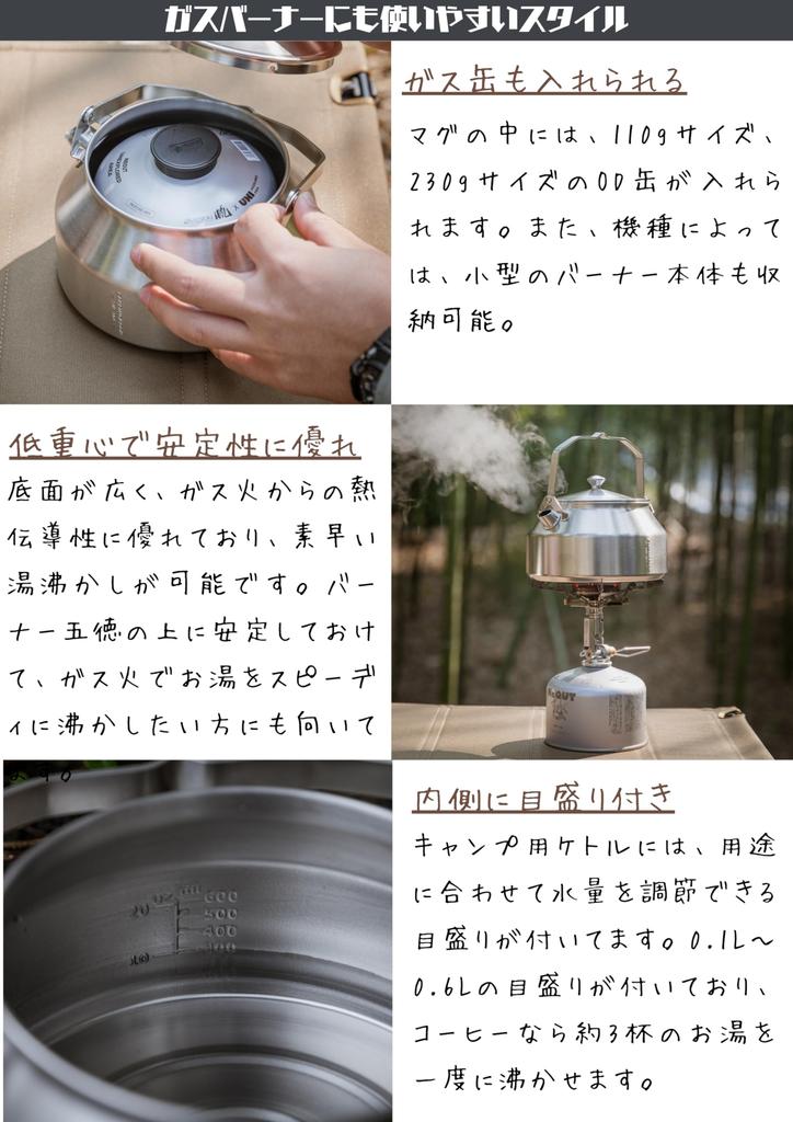 CAMPING MOON 1.0L SW-1 Stainless Steel Mini Kettle for Camping, Direct Fire, and One-Piece Molded Stainless Steel 304