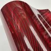 Holographic Rainbow Red Carbon Fiber Vinyl Wrap Film Bubble Free Air Release Car Wrap Vinyl Automotive DIY