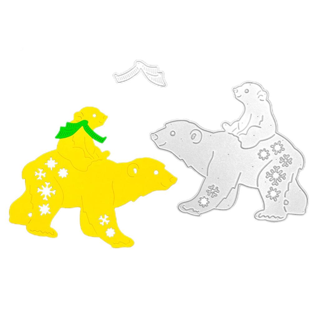 Рождественский медведь скрапбукинг вырубной штамп 2024 поздравительная открытка тиснение обложка альбома бумажные открытки инструмент для изготовления вырубной штамп