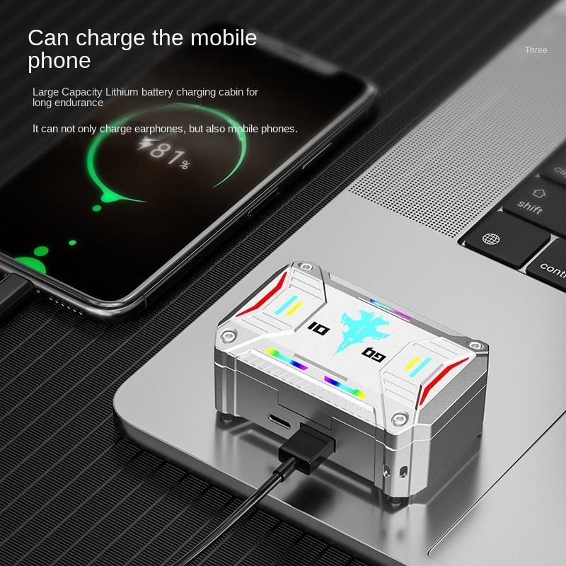 New Bluetooth Wireless Headset Tws Game Mecha Digital Display Headset CQ-01 Low Latency In-ear Headset