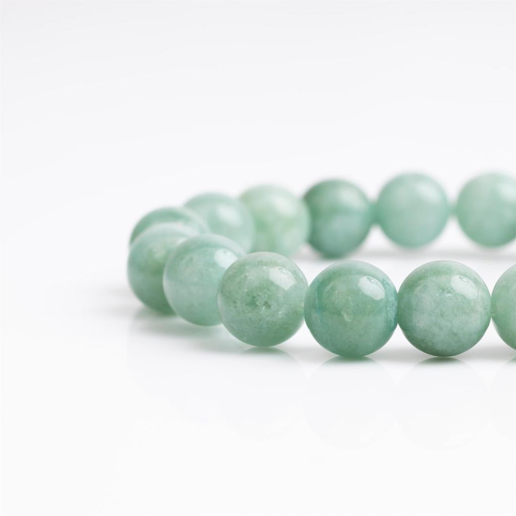 Мьянманский жадеит, бирманский жадеит, браслет из камня силы, здоровье, амулет, удача, отношения (16 см внутренний обхват)