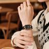 OLEVS Classic Quartz Women's Watch - Silicone Band Series, Gold-Black Color, Elegant Design, 30M Waterproof