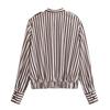  European and American style new women's fashionable casual pilot jacket striped jacket 2088111