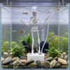Luminous Halloween Skeleton Bubbler Statue Fish Tank Dance Skull Ornament  Aquatic Landscaping