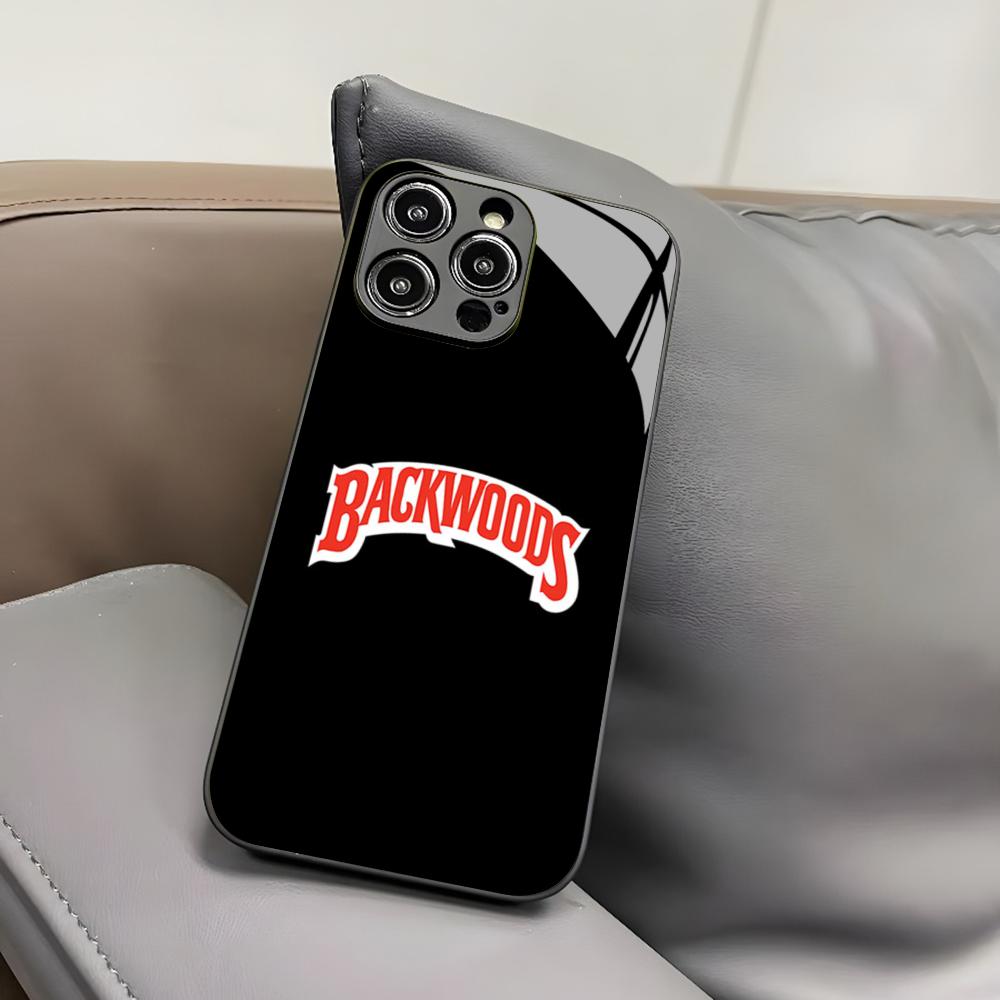 Чехол для телефона Backwoods Cigars для Iphone 17 Air 16 15 14 12 11 13 Pro Max Mini X Xr Xs Puls Черная стеклянная крышка
