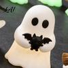 Mini Ghost Figurines for Crafts Halloween Luminous Figurines Glow in The Dark Cute PVC Statues Miniature Statue Micro Landscape Tiered Tray