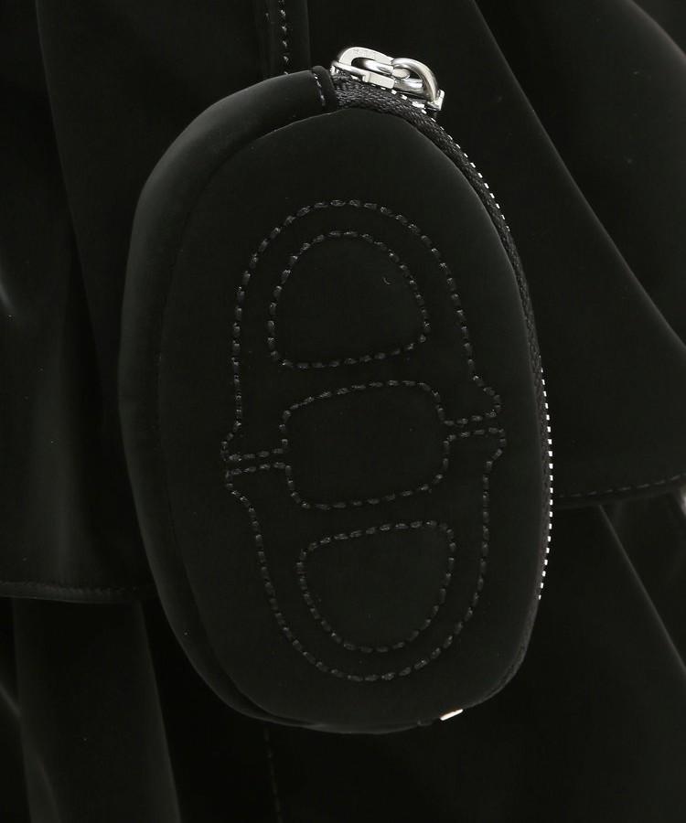 Athe Vanessabruno [Frill] Black Velvet Poly Frill Chain Backpack And Shoulder Bag M Aaba6F717Bk