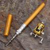 Fishing Rod Reel Combo Set Mini Telescopic Pocket Pen Fishing Rod Pole Fish Rod+Reel Pen Fishing Pole Kit Fishing Gear