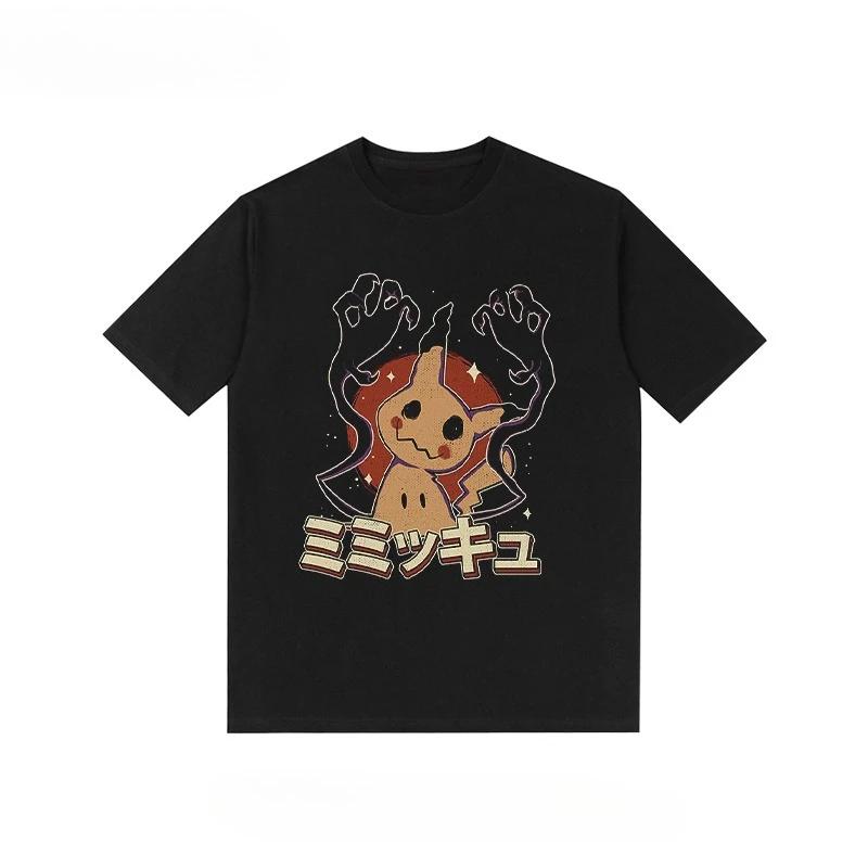Fashion New Unisex and Unisex Print Tshirt Harajuku Y2K Street Loose Casual Shortsleeved Y2k Vintage Retro Hippop Tops