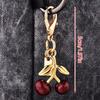 Милый брелок для ключей в виде вишневого фрукта, подвеска для автомобиля, украшение для сумки, наплечная сумка, подвесной орнамент, брелок, аксессуары, подарки