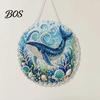 DIY Mosaic Craft for Adults Coastal Faux Pearl Painting Kit, Ocean Theme Art Decorative Bead Work Sparkling Sea Animal Ornament Kit And Beginners